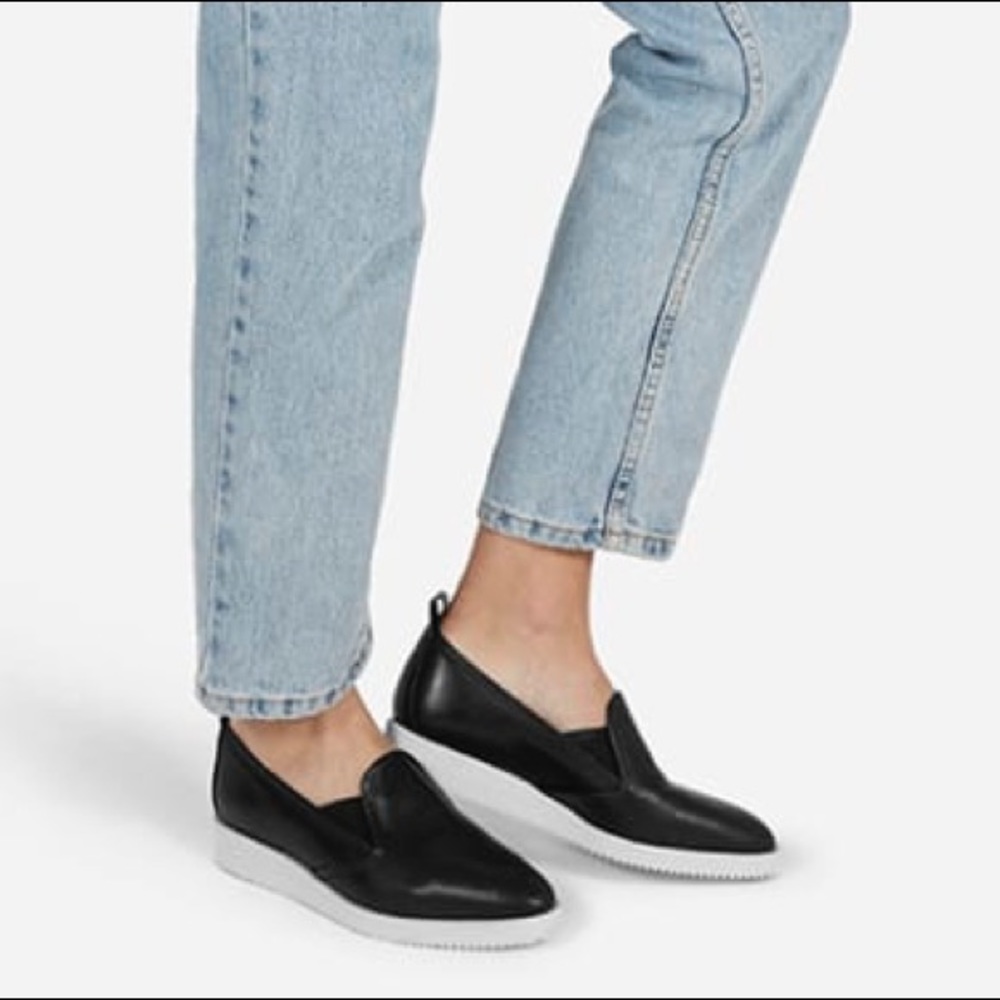Everlane The Leather Street Shoe Black White 6.5